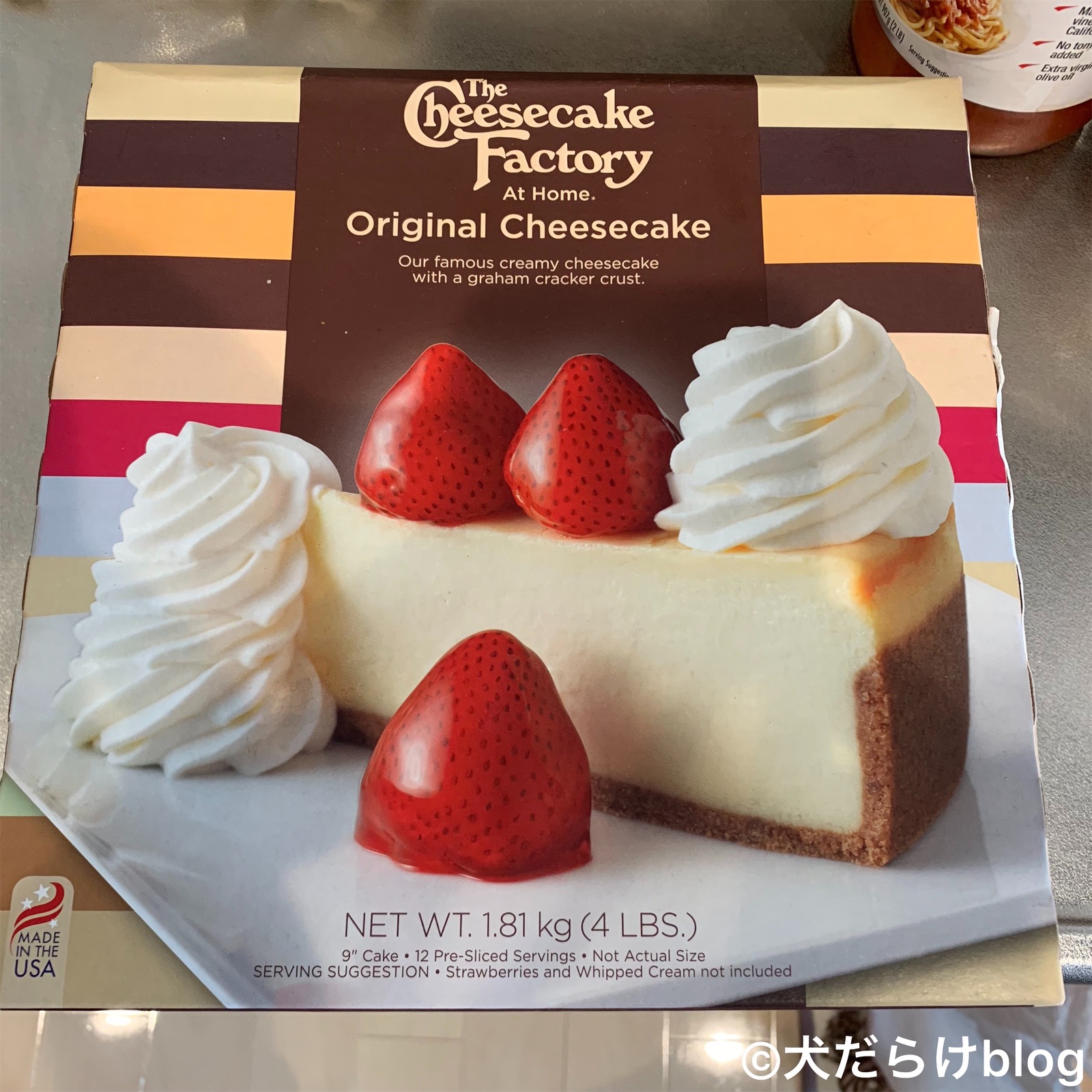 コストコで手に入る アメリカのthe Cheesecake Factoryのオリジナルチーズケーキを食べてみたよ 犬だらけブログ